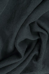 Buttoned Graphite Linen Dress 5