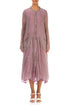 Buttoned Greige Silk Chiffon Jacket 1
