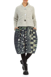 Buttoned Mélange Pearl Alpaca Wool Cardigan 4