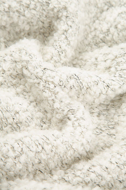 Buttoned Mélange Pearl Alpaca Wool Cardigan 6