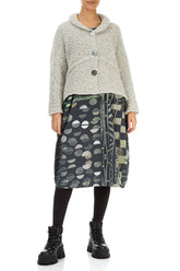 Buttoned Mélange Pearl Alpaca Wool Cardigan 5