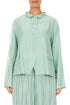 Buttoned Mint Pure Silk Jacket 1