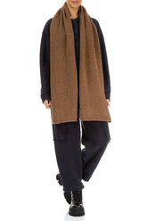 Caramel Knitted Wool Scarf 2