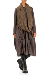 Caramel Mélange Wool Infinity Scarf 2