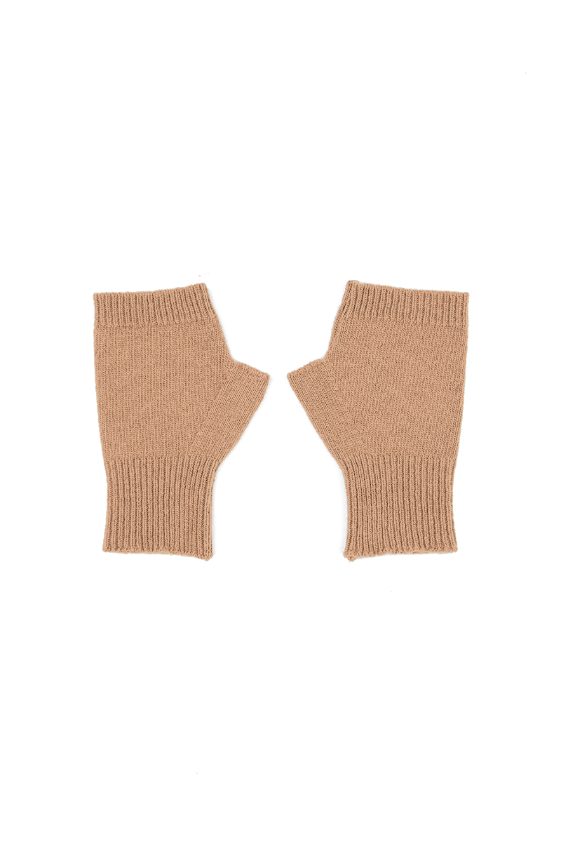 Caramel Soft Wool Arm Warmers 4