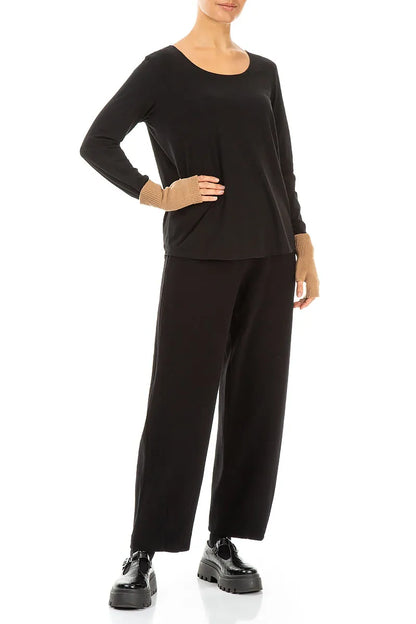 Caramel Soft Wool Arm Warmers 2