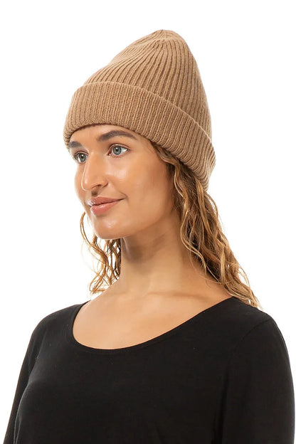 Caramel Soft Wool Beanie Hat 1