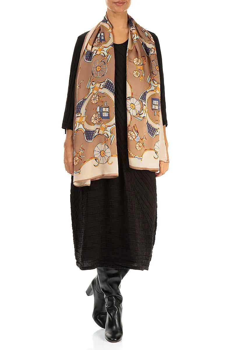 Carriage Chain Silk Scarf 2