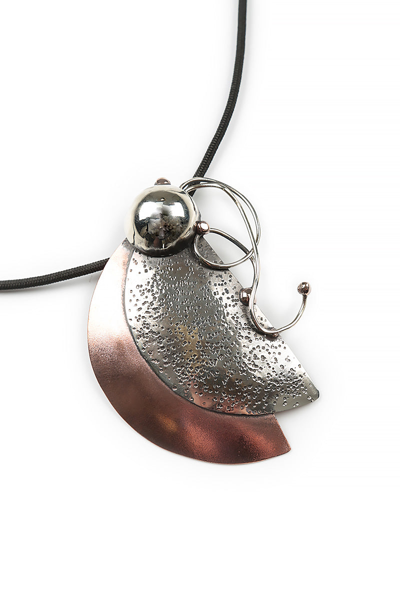 Celestial Orbit Metal Pendant Necklace