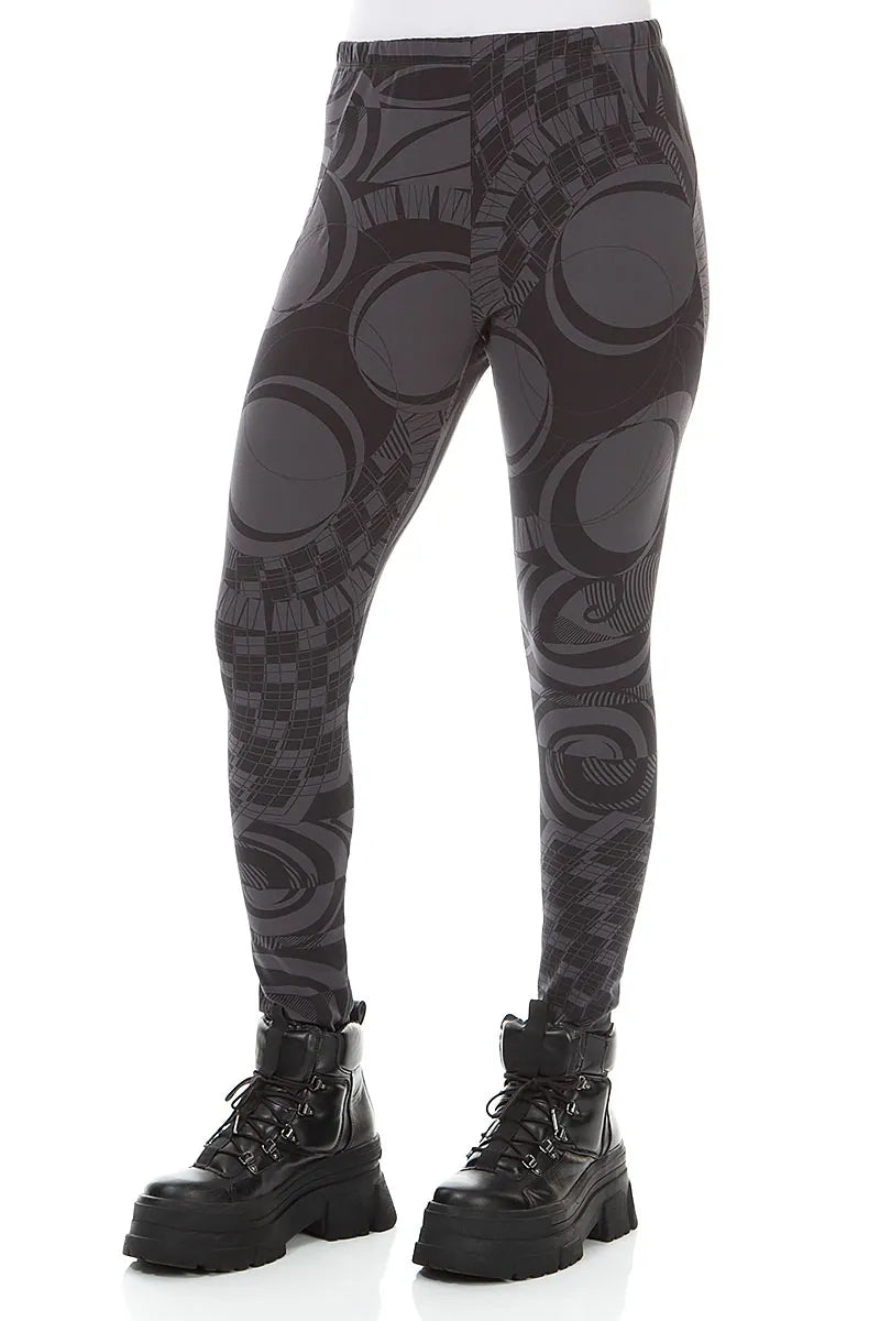 Charcoal Orbit Cotton Leggings 3