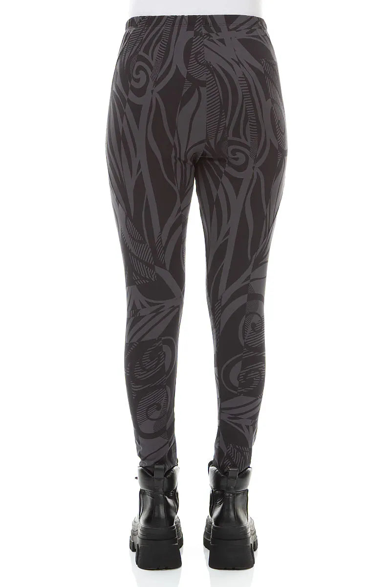 Charcoal Orbit Cotton Leggings 2