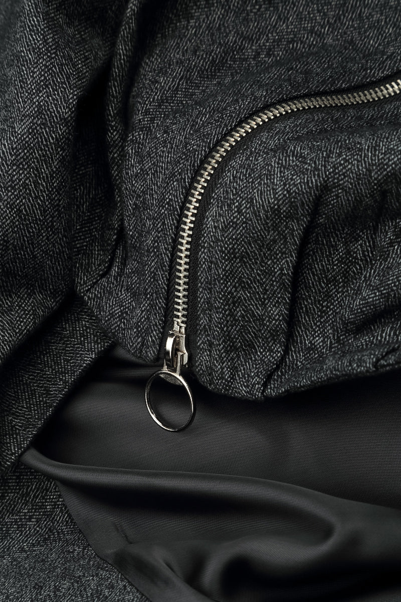 Charcoal Wool Bomber Jacket 7
