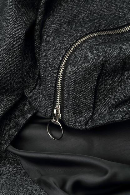 Charcoal Wool Bomber Jacket 7
