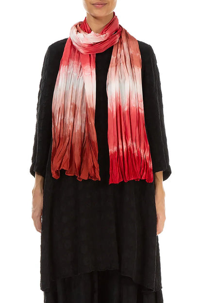 Cherry Ombré Pure Silk Scarf 1