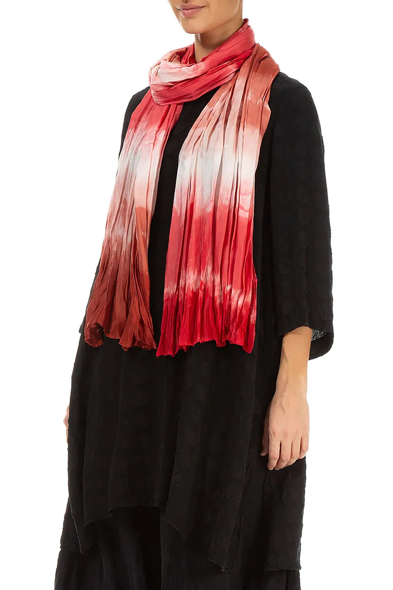 Cherry Ombré Pure Silk Scarf 3