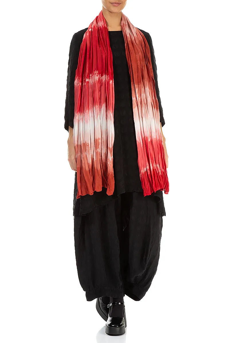 Cherry Ombré Pure Silk Scarf 2