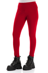 Cherry Red Cotton Leggings 3
