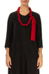 Cherry Red Silk Bead Necklace 1