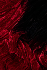 Cherry Red Silk Velvet Ombré Shift Dress 7