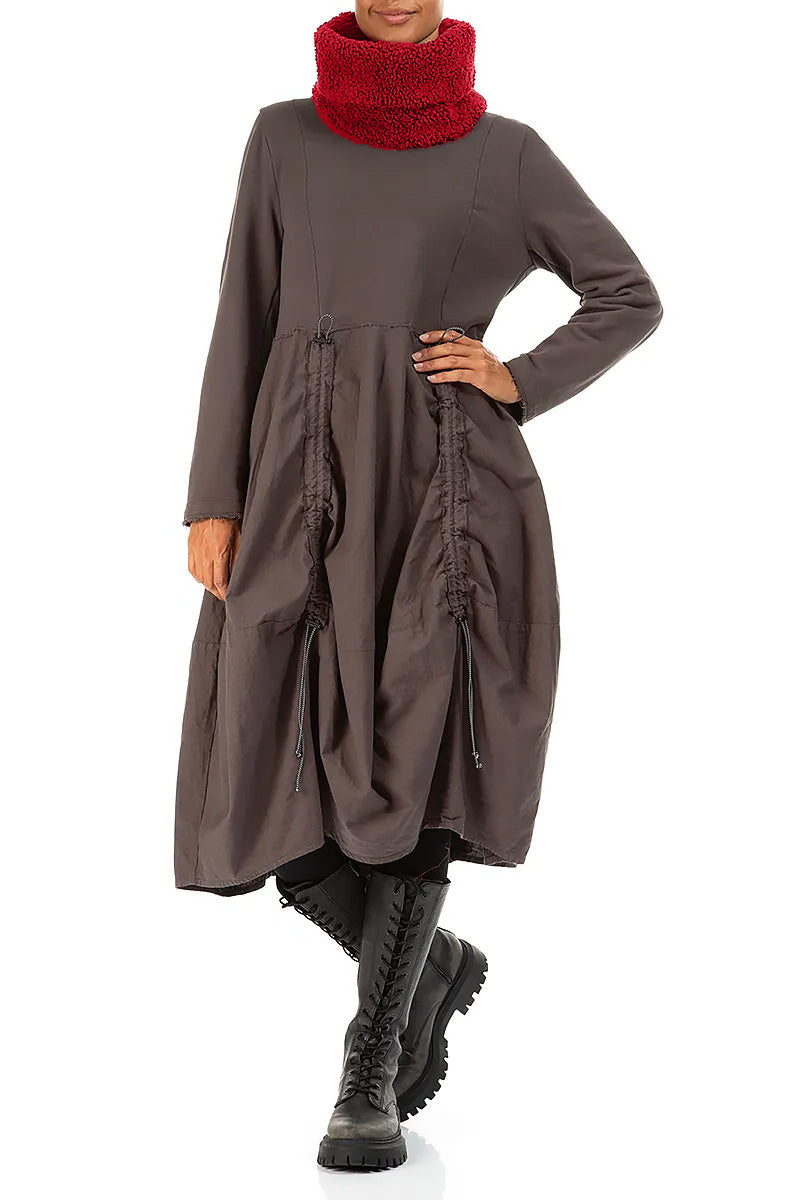 Cherry Red Teddy Cotton Infinity Scarf 2