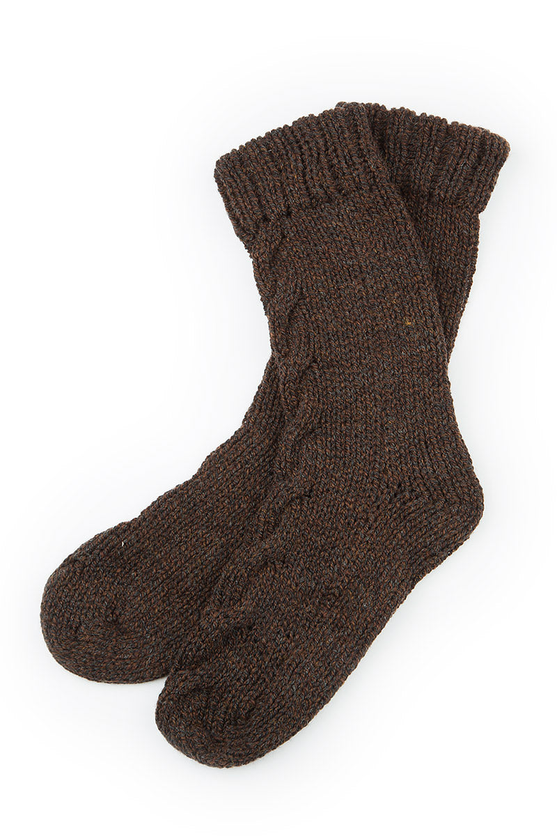 Chocolate Brown Wool Socks