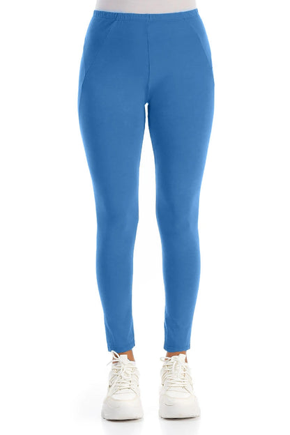 Kobaltblaue Baumwoll-Leggings