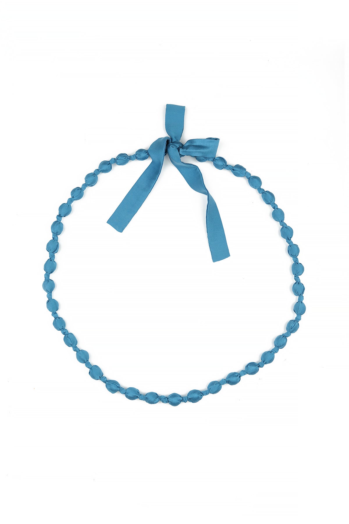 Cobalt Blue Silk Fine Bead Necklace 3