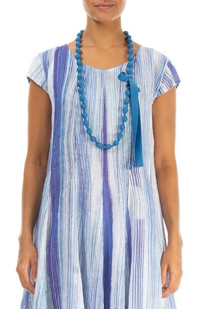 Cobalt Blue Silk Fine Bead Necklace