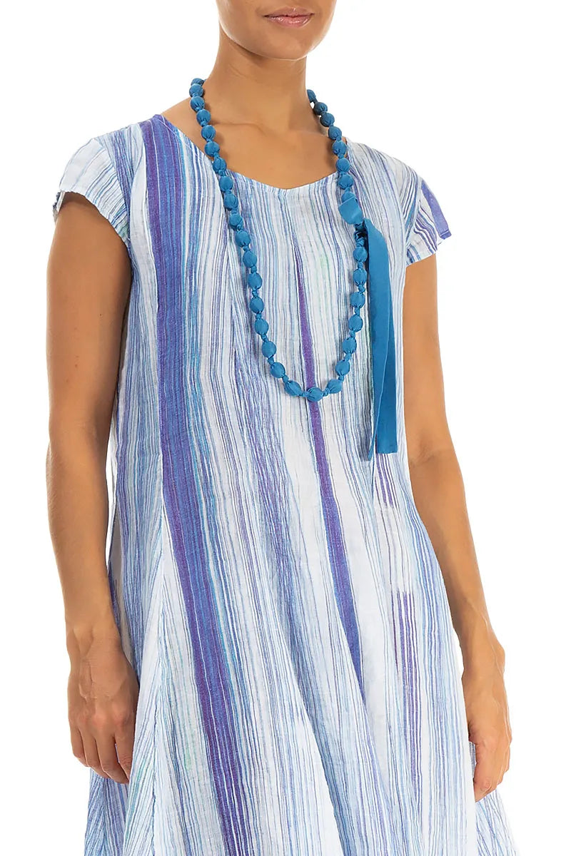 Cobalt Blue Silk Fine Bead Necklace