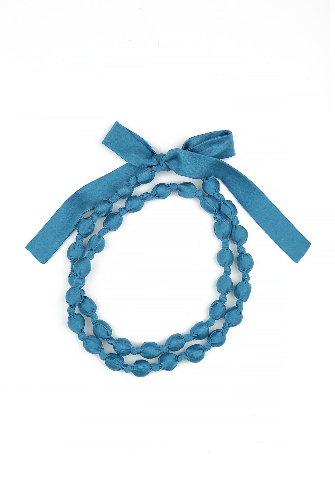 Cobalt Blue Silk Fine Bead Necklace 1