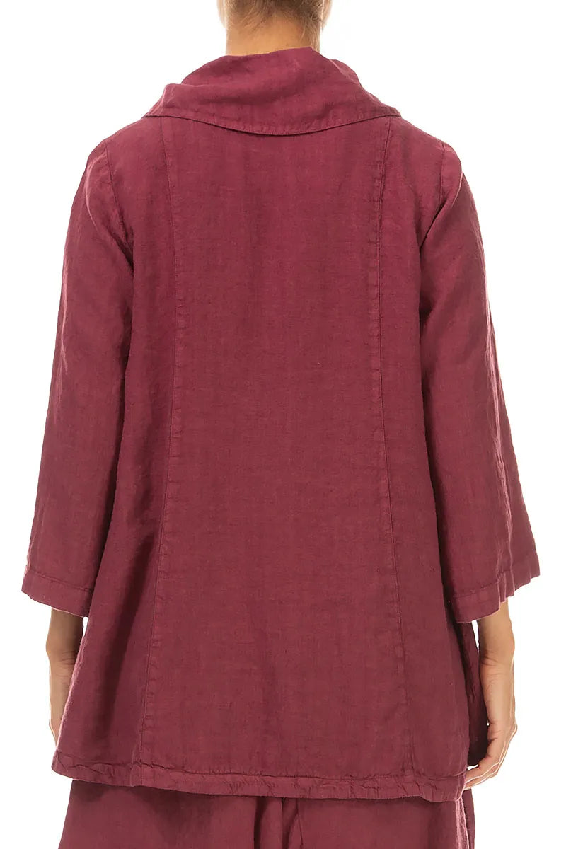 Collar Antique Ruby Linen Jacket 2