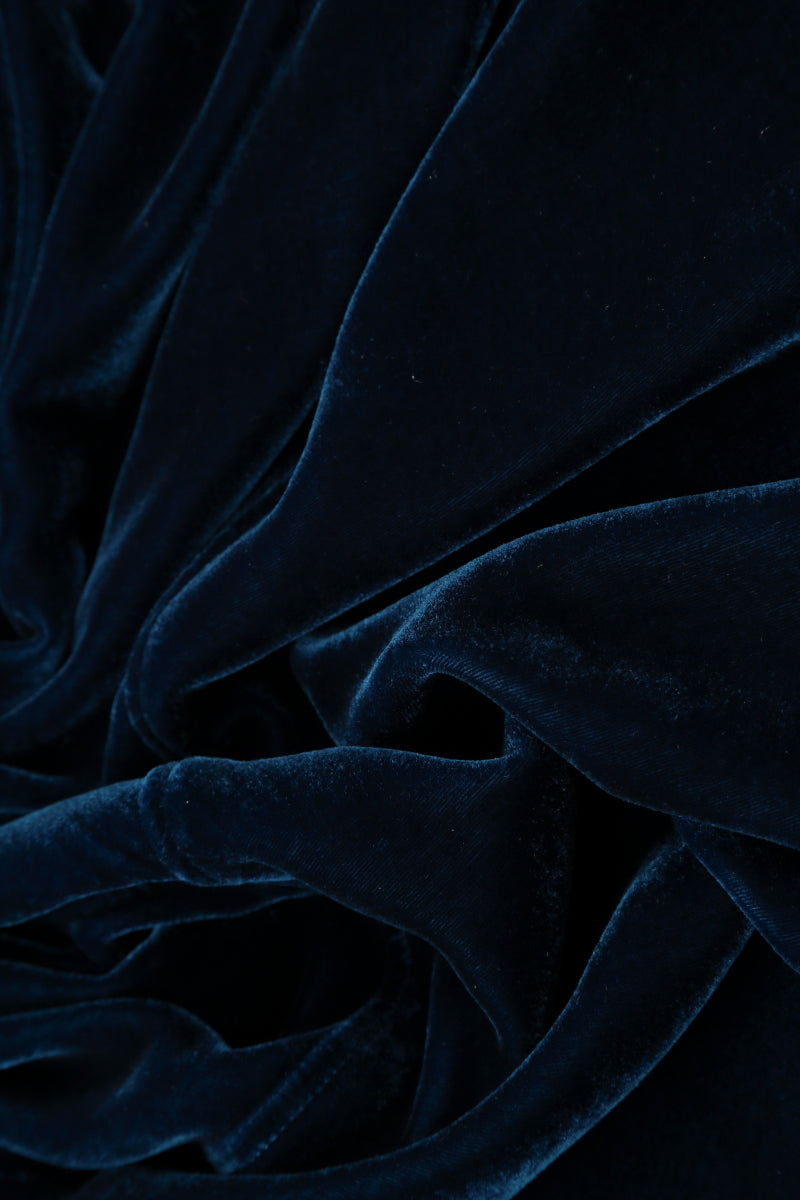 Collar Azure Silk Velvet Jacket