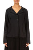 Collar Black Cotton Jacket 1