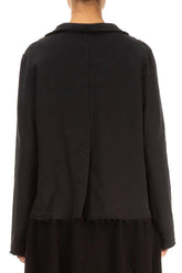 Collar Black Cotton Jacket 2