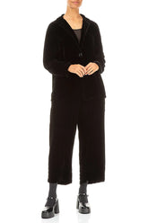 Collar Black Silk Velvet Jacket 4