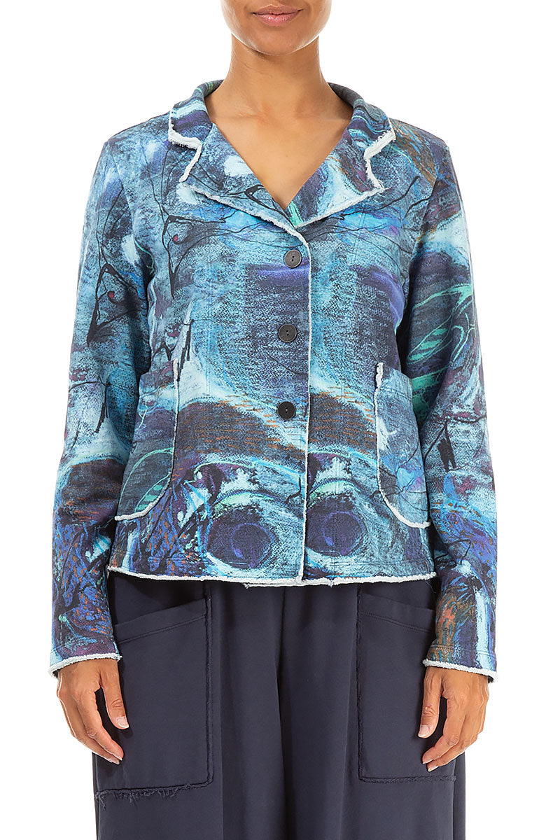 Collar Blue Reverie Cotton Jacket 1