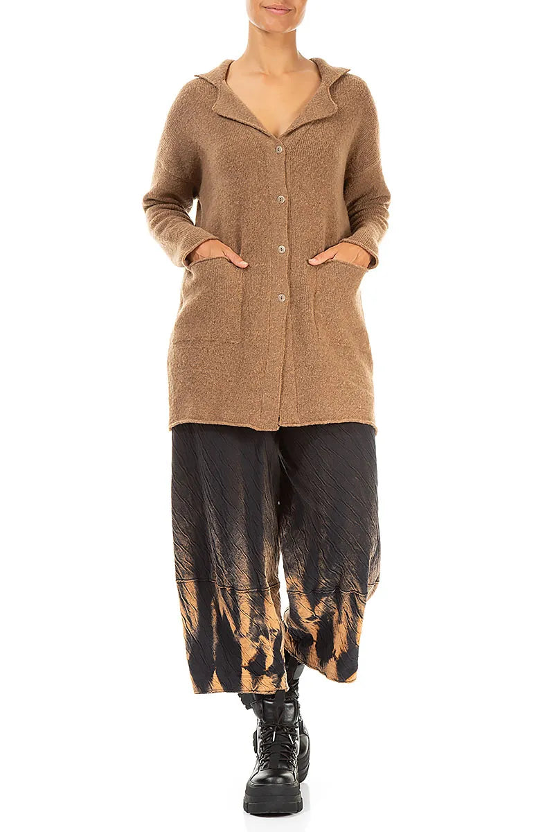 Collar Caramel Wool Cardigan 4