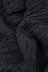 Collar Crinkled Graphite Blue Silk Jacket 5