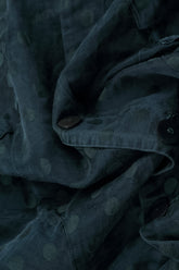 Collar Dotty Teal Silk Linen Jacket 5