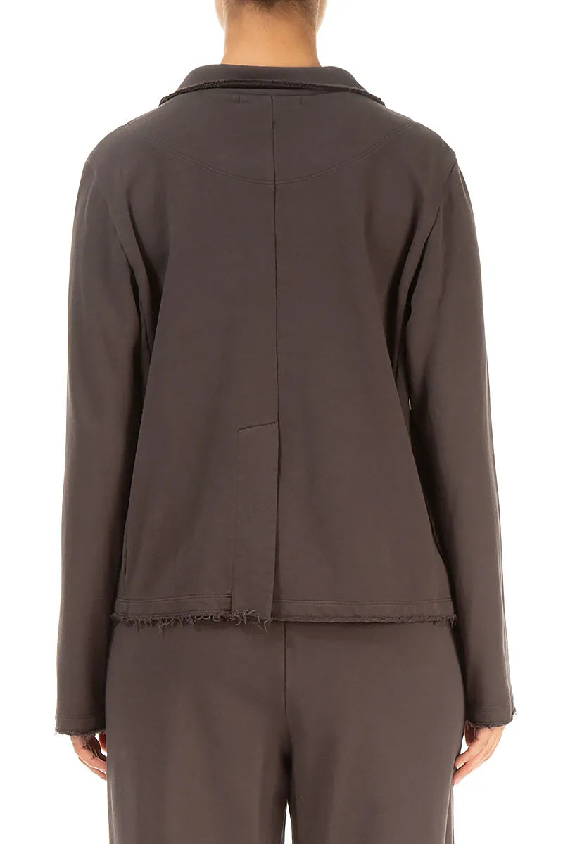 Collar Forest Brown Cotton Jacket 2