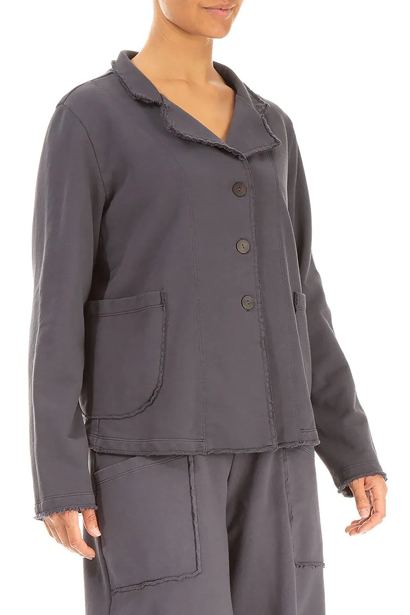 Collar Graphite Cotton Jacket 3