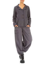 Collar Graphite Cotton Jacket 4