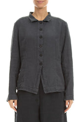Collar Graphite Linen Jacket 1