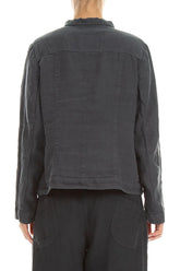 Collar Graphite Linen Jacket 2