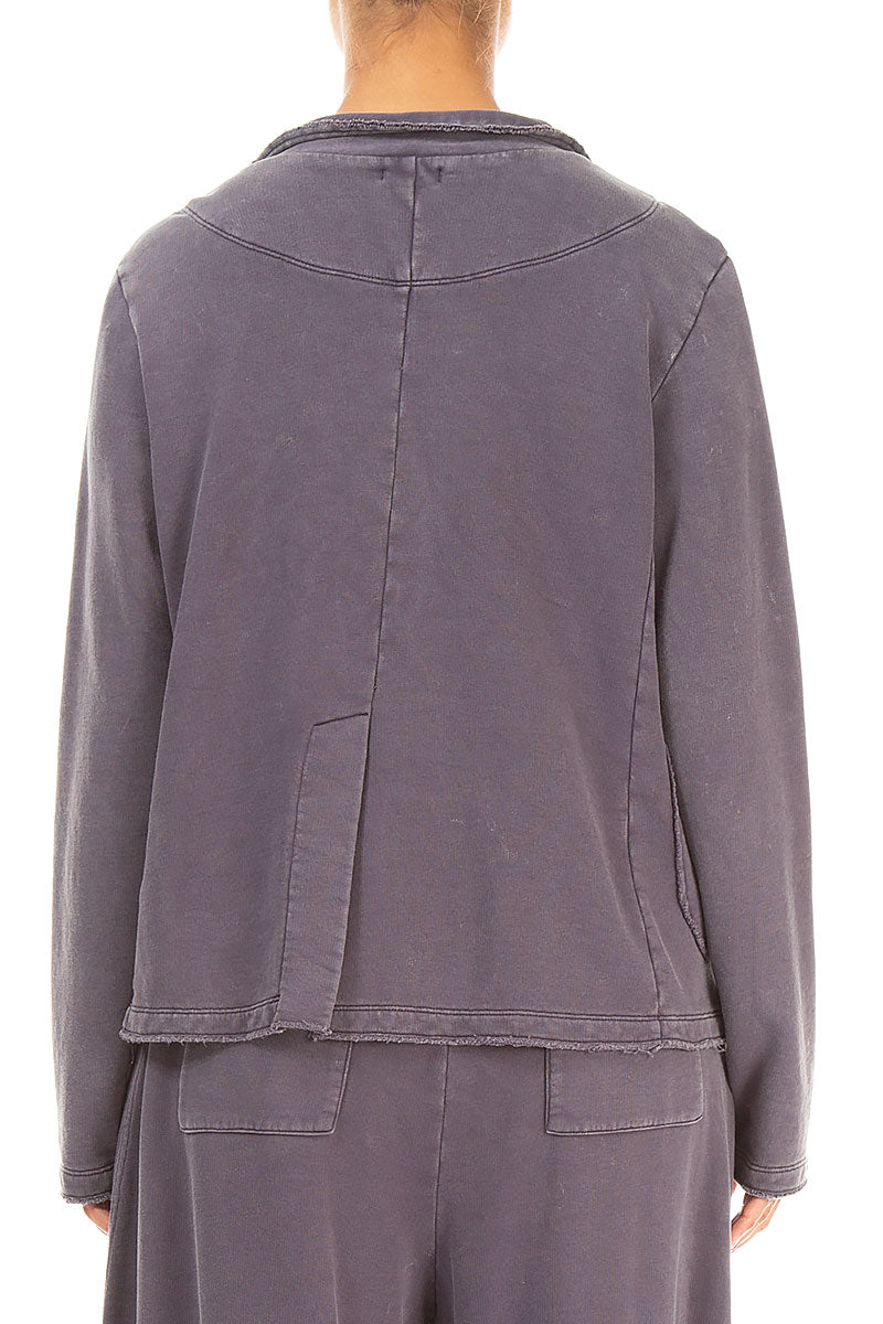 Collar Graphite Old Dye Cotton Jacket