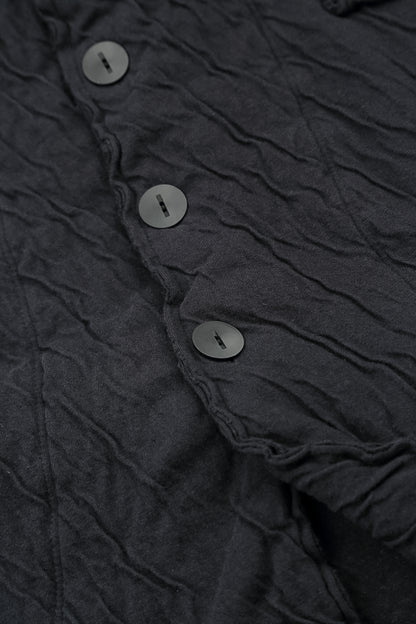 Collar Grey Wavy Cotton Jacket 5