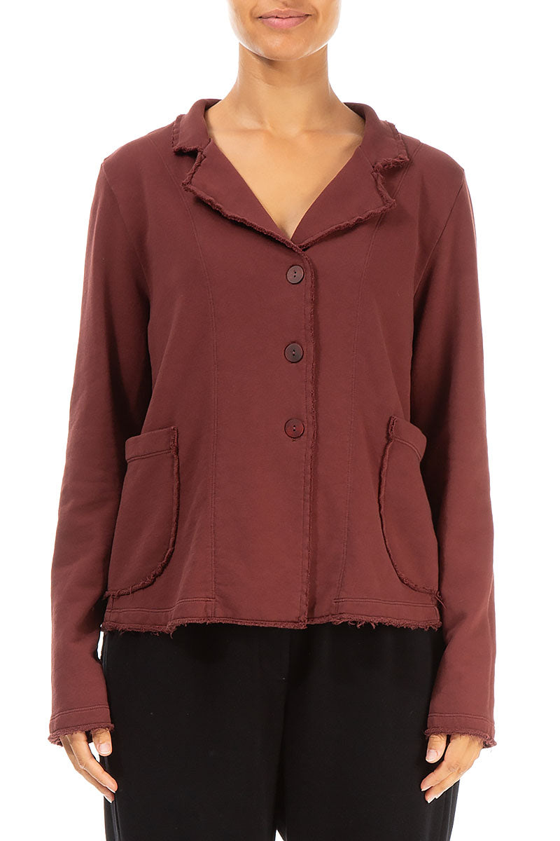 Collar Merlot Cotton Jacket