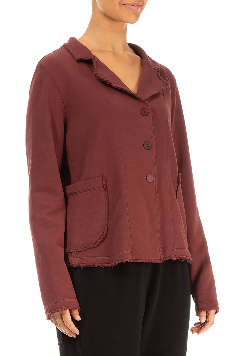 Collar Merlot Cotton Jacket