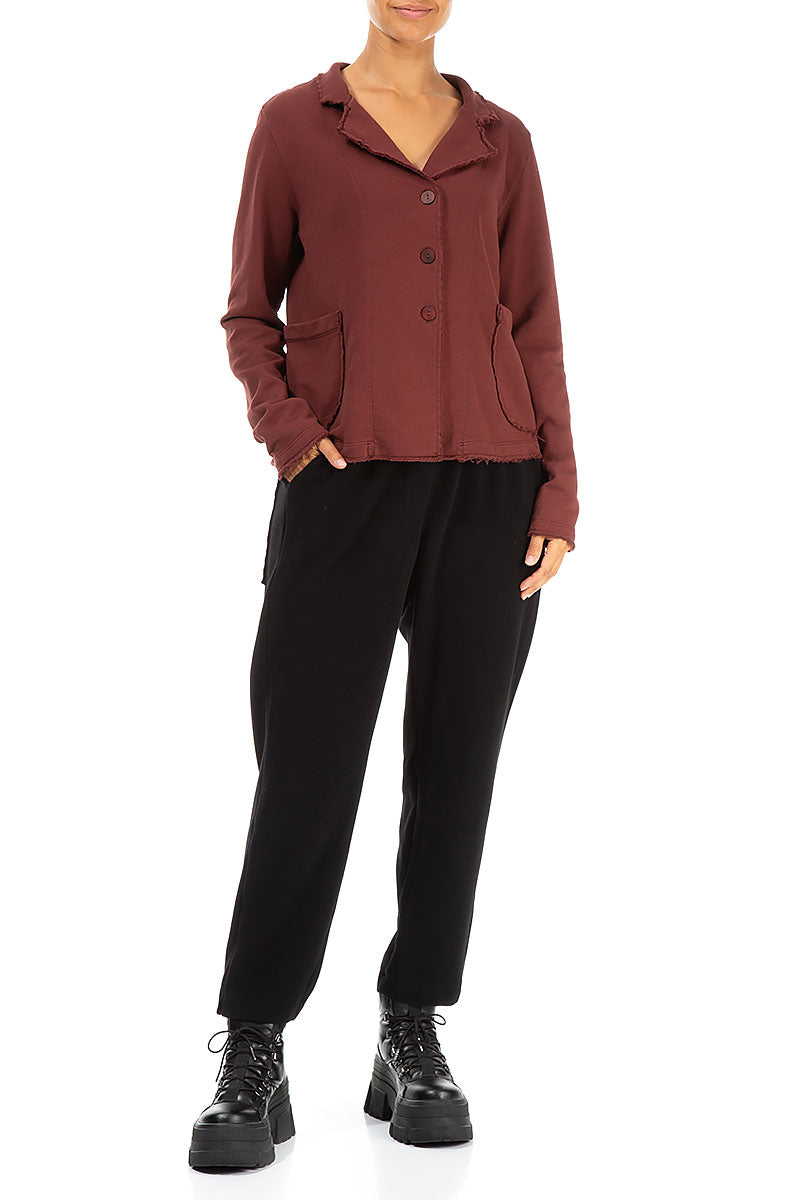 Collar Merlot Cotton Jacket