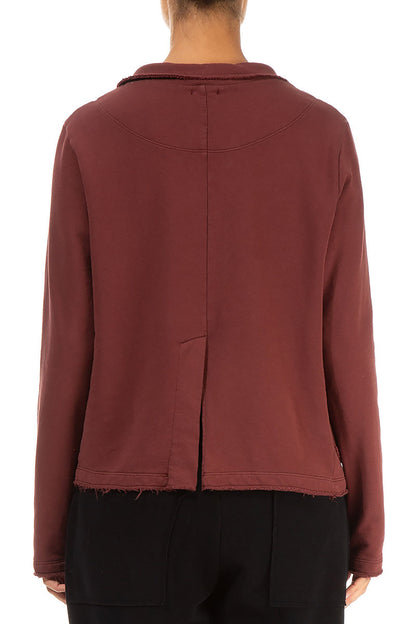 Collar Merlot Cotton Jacket